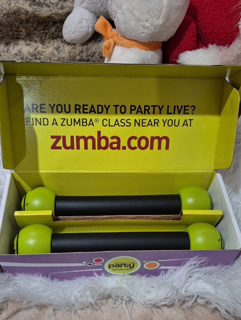 Zumba Fitness Lime Green and Black Toning Sticks - Pair